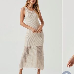 ASTR the Label Palmer crochet column midi dress